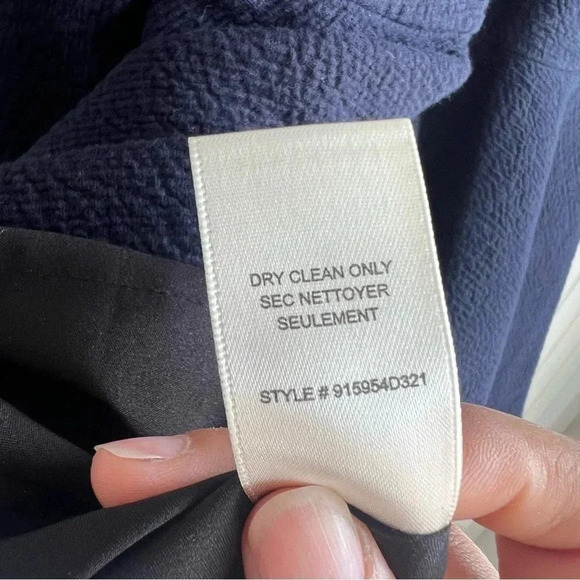 Rebecca Taylor Size 2 Navy BlueV-Neck Fit & Flare Taylor Dress NEW! - Picture 6 of 7